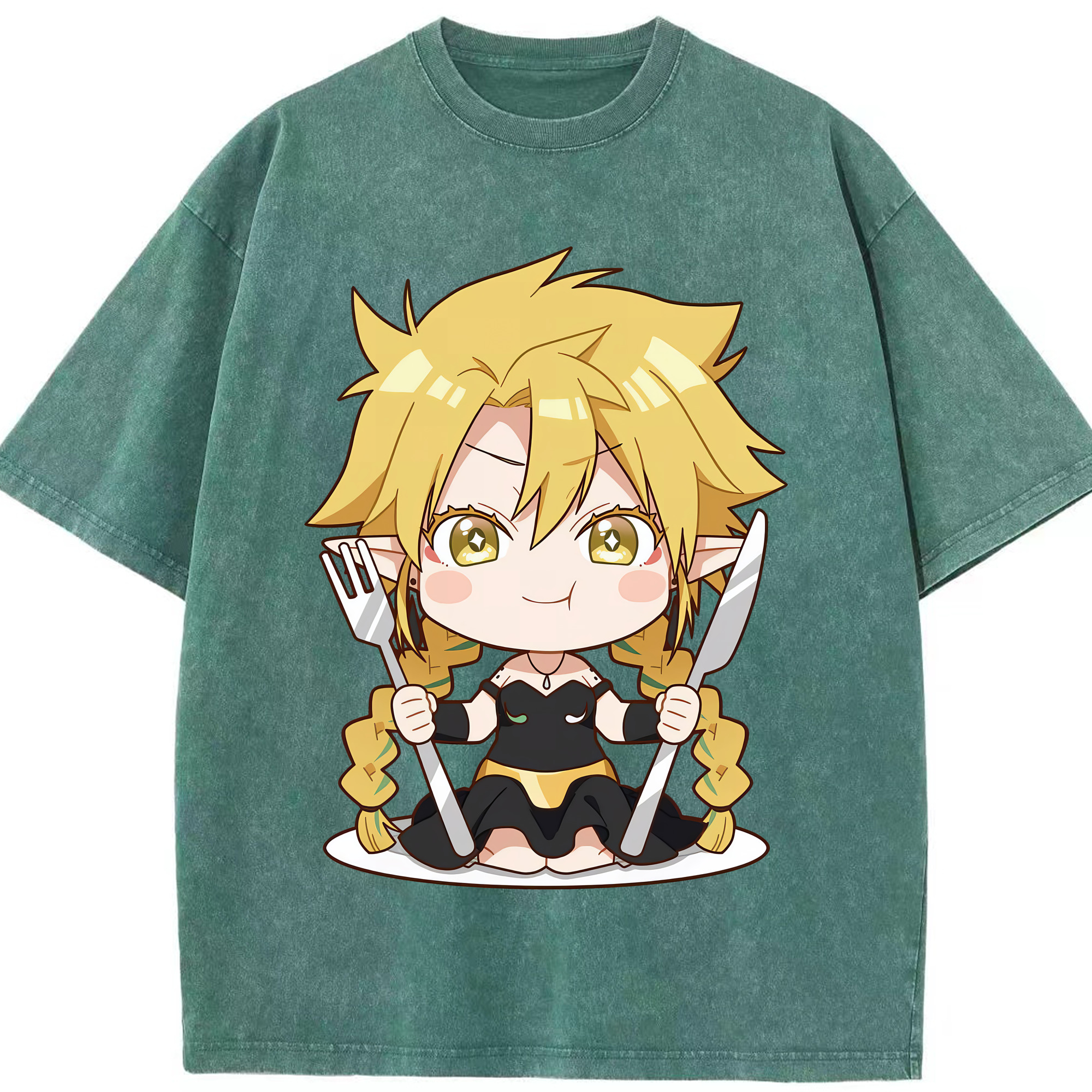 （画像用） 転スラ Regarding Reincarnated to Slime 綿100% ヴィンテージ風 半袖Tシャツ（フロントプリント）